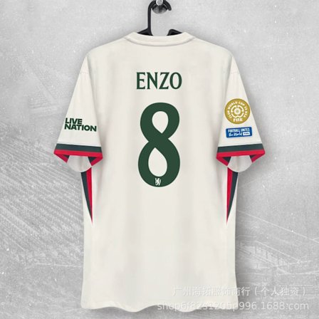 Kausi 2025-2026 Seurajoukkueiden MM-kisapaita Chelsea FC vieraspelipaita nro 8 ENZO fanipaita
