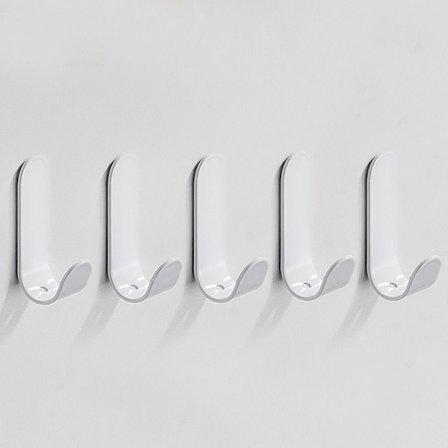 5 stk Knage hængende spænde HVID