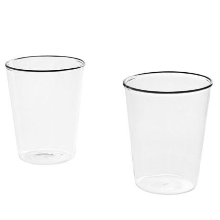 Hay Glas svart kant, 2 st | Dukning & Servering > Glas | Bagaren och Kocken