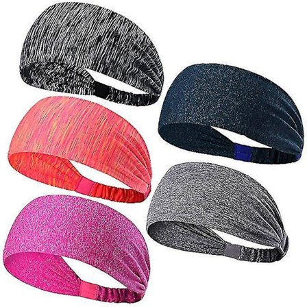 5 stk. Svedbånd Sports Pandebånd Yoga Cykling Løbetur