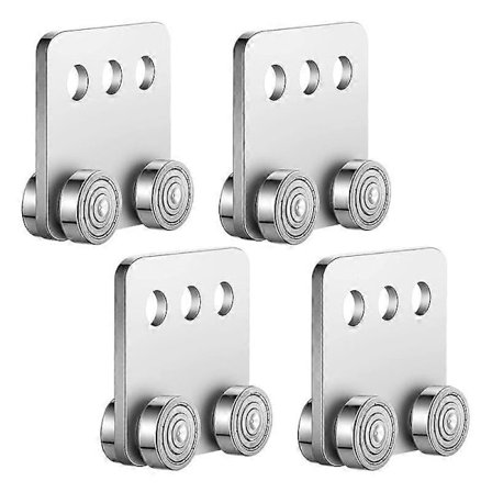 4 stk. 4-hjuls trolley samling rulle trolley stabil svejset kanalrulle til 1-5/8 tommer bred strutkanal