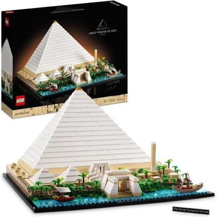 LEGO 21058 -arkkitehtuuri Gizan suuri pyramidi, luova vapaa-ajan mallirakennus, maailmanmonumentti ja koristelu Flerfärgad