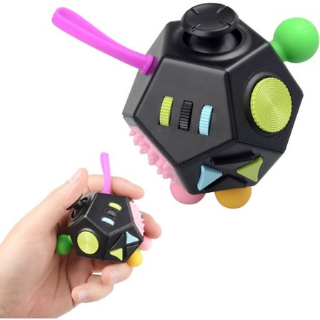 Stress Relief Legetøj 12 Sider Fidget Angst Stress Relief Cube D