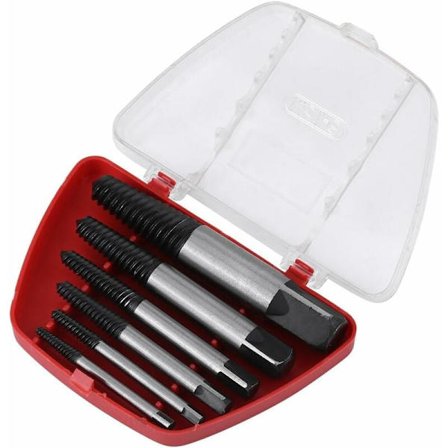 Skadad skruvextraktor, 6 stycken praktisk HSS trasig skruvextraktor bult tapp lätt att ta bort skruv borttagare tapp borttagare set för hushåll KLB