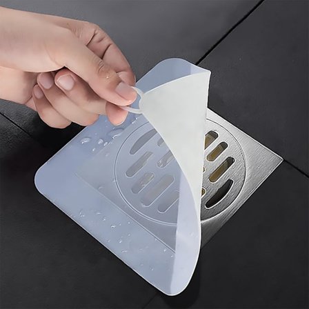 Silikon Badekarpropp Gulvslukdeksel, 2 stk Kloakk Anti-lukt Matte Deodoriserende Slukpropper for Kjøkken, Bad og Vaskerom (12,7x12,7 cm) Hvit/12,7*