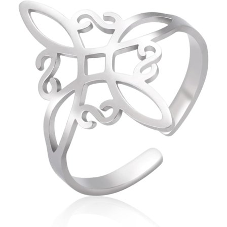 Keltisk Knute Ring Irsk Justerbar Ring Keltisk Åpen Ring Quaternit