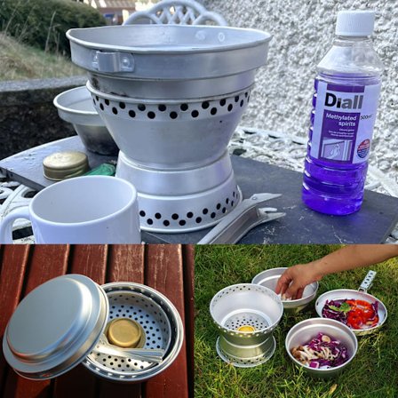 Stormkök Outdoor Aluminium Camping Köksredskap Kit