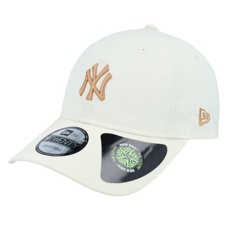 New Era - MLB Beige adjustable Keps - New York Yankees Recycled 9TWENTY Stone/Dark Sand Adjustable @ Hatstore