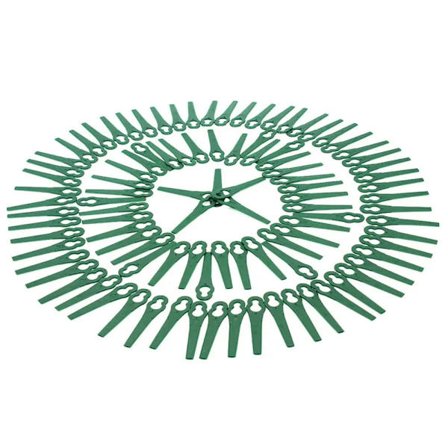 100 st elektriska trimmerblad för Bosch ART18 lion Akku Art23 Accu Art23 Easytrim Accu Art23 Accutrim F016800177 F016800008