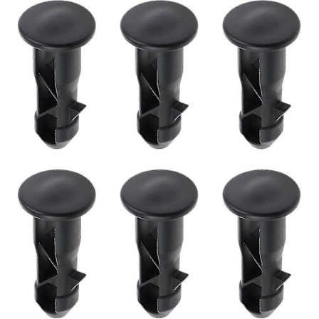 3 paria saranatappeja roskakorin kannen saranoihin, sopii 240/120/100/60 litran ulkoroskakoreihin, 65 mm x 18 mm, musta muovi [db]