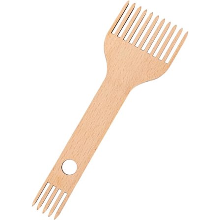 Vevkam av tre, dobbeltsidig håndverksteppe, gjør-det-selv flettede verktøy for håndverk, veving og laging