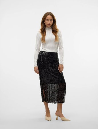 Vero Moda Vmefa Hw 7/8 Skirt Jrs - Black - S