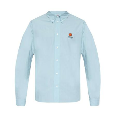 Kenzo Shirt with logo Blå, Herre Skjorter
