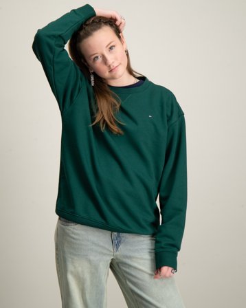 Tommy Hilfiger U TIMELESS SWEATSHIRT Grønn Genser Jente - Kids Brand Store