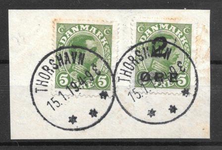 Færøerne 1919 - AFA 1 - brev - styk.