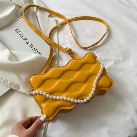 New Wave Mönster Damväska En axelväska GUL