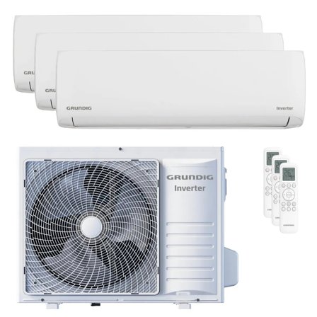 Condizionatore Grundig PROLOGUE MULTI GR-7 trial split 9000+9000+12000 BTU R32 Inverter WiFi A++ Unità esterna 7 kW