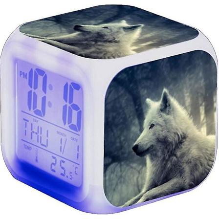 Wolf Led Her tyskello, Lasten Y p yd n Her tyskello, Neli , Valoisa Lcd-N ytt , Susi-Suunnittelu (#18){jkw}