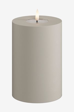 DeluxeHomeart - LED-ulkopuolen pylväskynttilä 10x15 cm. - Beige - Koristevalaisimet - - Homeroom