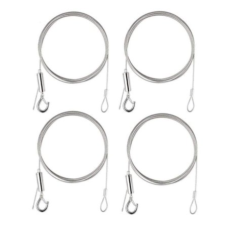 4 stk. Billedophængningswirer Spejlrammeophængningssæt Wire
