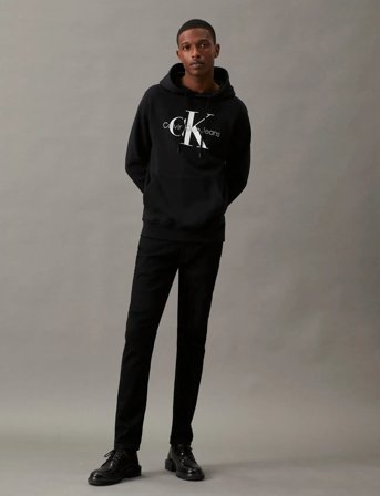 Calvin Klein Jeans Core Monologo Hoodie - Black - XS