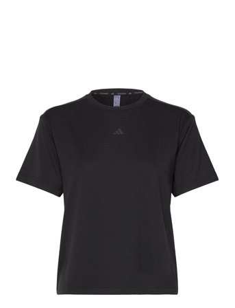 Power Back Cutout 3 Stripes Tee Black Adidas Performance