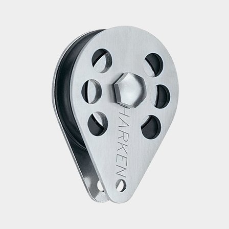 Harken 22mm High-Load Wire Vang Block 384 för kickstång och travare i rostfritt stål med kompositlager
