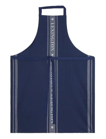 Lexington Home Icons Cotton Jacquard Star Apron - Navy - HIGH 80X105