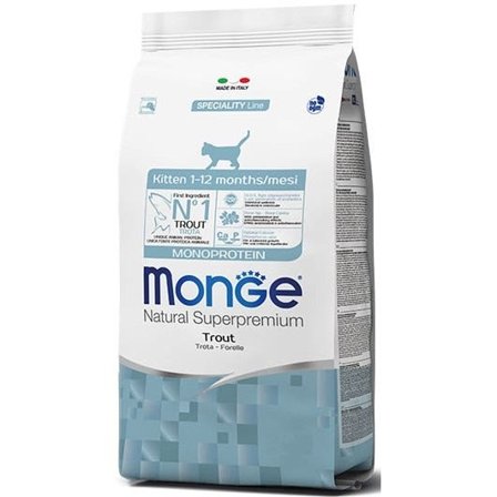 Monge Trota Monoprotein Cibo Secco Gatti Cuccioli 1-12 Mesi Sacco