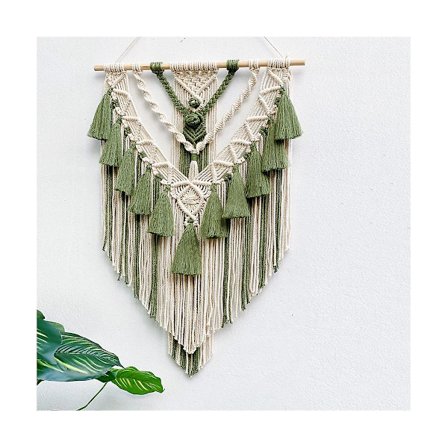 Håndvevd fargerik makramé veggdekorasjon Boho håndverk dekorasjon nydelig veggteppe for stue