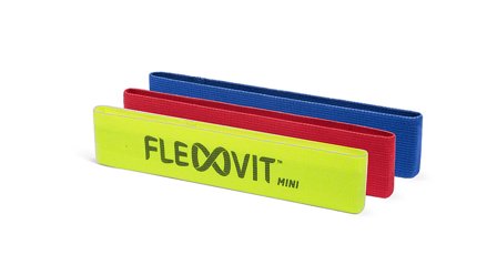 Flexvit Mini Trainingsband Basic 3stk., Sport & Velvære, Fitnessudstyr, Træningselastikker