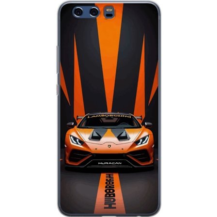 Huawei P10 Läpinäkyvä kuori Lamborghini Huracán oranssi urheiluauto supercar etunäkymä kilpaileva ylellisyysauto voimakas moottorisuunnittelu ek