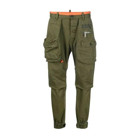 Dsquared2, Trousers cargo Groen, Heren, Maat:L,Katoen