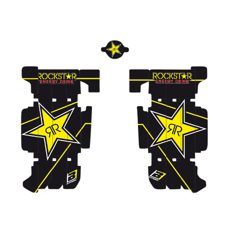 Adesivi Griglie Radiatore Blackbird Rockstar Energy - Beta RR 125 2T 2018-2024
