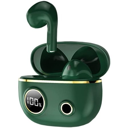 Bluetooth hörlurar Aktiv brusreducerande Bluetooth 5.0 In-Ear trådlösa hörlurar med ljud Hi-Fi Stereo (grön)