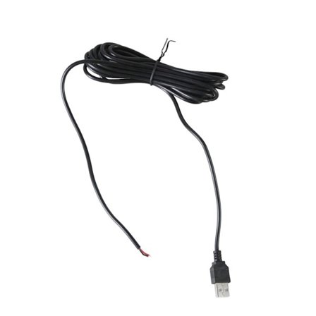 Lige Hoved USB til 2-benet Bar Ledning Åben Ende Strømkabel til DIY Elektronik