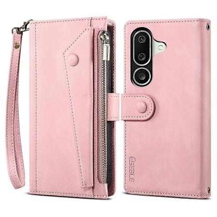 ESEBLE Star Series Samsung Galaxy M56 5G -kotelo vetoketjullinen lompakko nahkainen seisontatuki puhelinkotelo