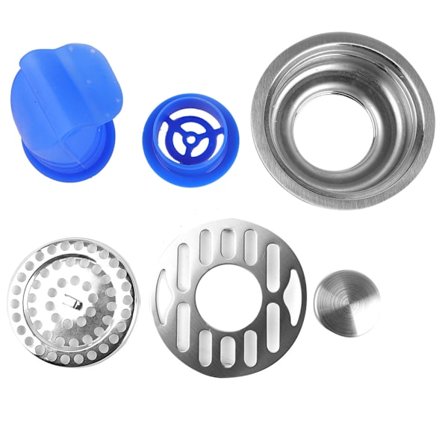 Ruostumattomasta teräksestä valmistettu kylpyhuoneen lattiakaivo (S)