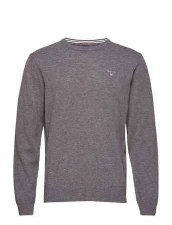 Superfine Lambswool Crew T-shirts Long-sleeved Harmaa GANT