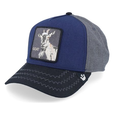 Goorin Bros. - Blu adjustable Cappellino - Goat Field 100 All Over Wool Navy A-Frame Adjustable @ Hatstore