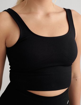 aim ́n Ribbed Seamless Shaping Bralette - Black - M