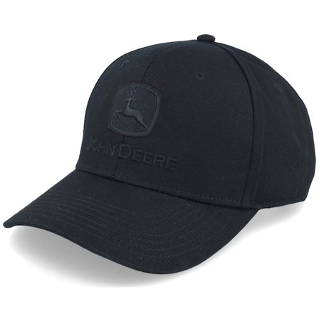 John Deere - Svart adjustable Caps - Blackout Full Twill Black Adjustable @ Hatstore