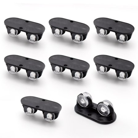 8 stk. små møbelhjul, den sorte opbevaringsboks remskive, w