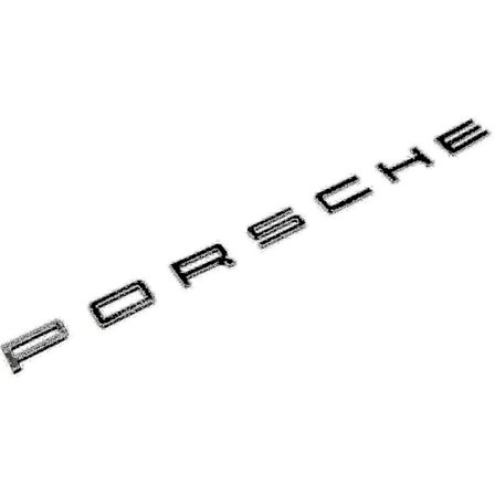 Baklucke-emblem för Porsche 911 Carrera i blanksvart