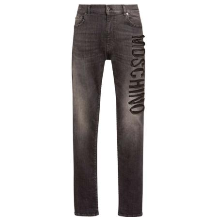Moschino, Jeans Zipper Grijs, Heren, Maat:L,Katoen