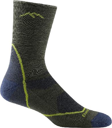 Darn Tough Men's Light Hiker Micro Crew Light Cushion Men hiking socks Green L
