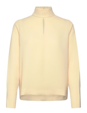 Closed Slit Blouse Shirts & Blouses - Yellow - M