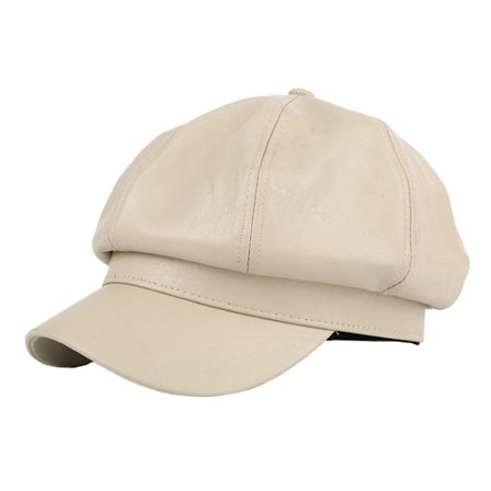 56-58 cm hat omkreds, beret med skygge, dame sommer beige