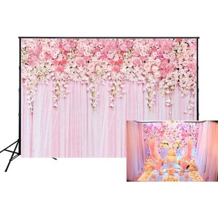 Anden vægdekoration 200x150cm Rose Blomster Baggrund Tynd Vinyl Rose Gardin Kagebord Fotoboks Banner Brusebad Fotografi Baggrund Til Studio Pr