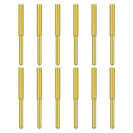 12-pack diamantfil för motorsåg, slipstift, titanpläterade slipskivor för motorsågsslip (4,0 mm)